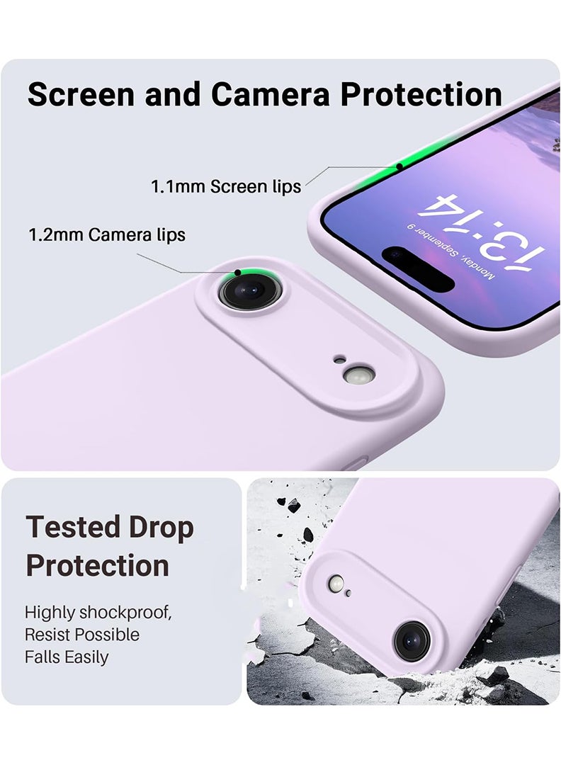 Case Up Compatible with Apple iPhone 17 Air Case, Soft & Premium Liquid Silicone [Anti-Scratch Microfiber Lining] Shockproof Protective Slim Phone Cover Purple - Image 2